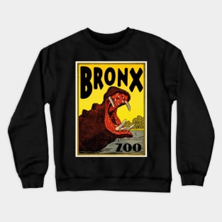 Vintage Hippo Visit The Zoo Bronx Crewneck Sweatshirt